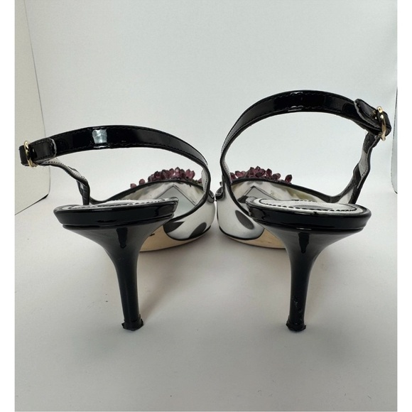 Dolce & Gabbana Crystal Embellished Polka Dot Slingback Heels - Picture 4 of 12